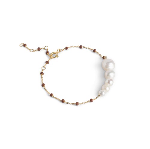 Enamel Lola Carmen Armbånd med Perler, Forgyldt